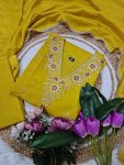 MOST PICKED VICHITRA SILK SEQUENCE CODING EMBROIDERY WORK TOP BOTTOM WITH DUPATTA PARTY WEAR WHOLESALE PRICE ETHNIC GARMENT (4)