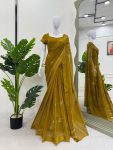 MOST PICKED VISCOSE PATTA THREAD SEQUENCE WORK SAREE WITH UNSTITCHED BLOUSE PARTY WEAR WHOLESALE PRICE ETHNIC GARMENT (7)