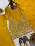 NATURAL CREPE EMBROIDERY SEQUENCE WORK TOP SHARARA WITH DUPATTA PARTY WEAR WHOLESALE PRICE ETHNIC GARMENT (3)