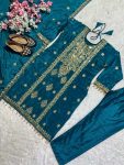 NEW ARRIVAL CHINON EMBROIDERY CODING SEQUENCE WORK TOP BOTTOM WITH DUPATTA PARTY WEAR WHOLESALE PRICE ETHNIC GARMENT (4)