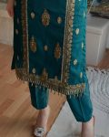 NEW ARRIVAL CHINON EMBROIDERY CODING SEQUENCE WORK TOP BOTTOM WITH DUPATTA PARTY WEAR WHOLESALE PRICE ETHNIC GARMENT (4)
