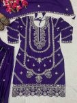NEW ARRIVAL CHINON EMBROIDERY CODING SEQUENCE WORK TOP PALAZZO WITH DUPATTA PARTY WEAR WHOLESALE PRICE ETHNIC GARMENT (4)