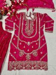 NEW ARRIVAL CHINON EMBROIDERY CODING SEQUENCE WORK TOP PALAZZO WITH DUPATTA PARTY WEAR WHOLESALE PRICE ETHNIC GARMENT (9)