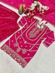 NEW ARRIVAL CHINON EMBROIDERY CODING SEQUENCE WORK TOP PALAZZO WITH DUPATTA PARTY WEAR WHOLESALE PRICE ETHNIC GARMENT (9)