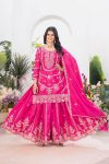 NEW ARRIVAL CHINON EMBROIDERY CODING SEQUENCE WORK TOP PALAZZO WITH DUPATTA PARTY WEAR WHOLESALE PRICE ETHNIC GARMENT (9)