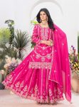NEW ARRIVAL CHINON EMBROIDERY CODING SEQUENCE WORK TOP PALAZZO WITH DUPATTA PARTY WEAR WHOLESALE PRICE ETHNIC GARMENT (9)