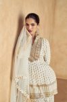 NEW ARRIVAL CHINON EMBROIDERY SEQUENCE WORK TOP SHARARA WITH DUPATTA PARTY WEAR WHOLESALE PRICE ETHNIC GARMENT (4)