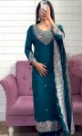 NEW ARRIVAL CHINON EMBROIDERY THREAD SEQUENCE WORK TOP PALAZZO WITH DUPATTA FESTIVE WEAR WHOLESALE PRICE ETHNIC GARMENT (7)