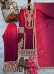 NEW ARRIVAL CHINON SILK DUAL TONE WITH EMBROIDERY SEQUENCE AND CODING WORK TOP PALAZZO WITH DUPATTA FESTIVE WEAR WHOLESALE PRICE ETHNIC GARMENT (12)