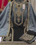 NEW ARRIVAL CHINON SILK DUAL TONE WITH EMBROIDERY SEQUENCE AND CODING WORK TOP PALAZZO WITH DUPATTA FESTIVE WEAR WHOLESALE PRICE ETHNIC GARMENT (17)