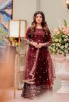 NEW ARRIVAL CHINON SILK EMBROIDERY SEQUENCE WORK GOWN BOTTOM WITH DUPATTA PARTY WEAR WHOLESLAE PRICE ETHNIC GARMENT (4)