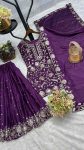 NEW ARRIVAL CHINON SILK EMBROIDERY SEQUENCE WORK TOP PALAZZO WITH DUPATTA FESTIVE WEAR WHOLESALE PRICE ETHNIC GARMENT (2)