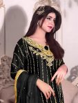 NEW ARRIVAL CHINON SILK EMBROIDERY SEQUENCE WORK WITH RIVET MOTI WORK TOP BOTTOM WITH DUPATTA FESTIVE WEAR WHOLESALE PRICE ETHNIC GARMENT (2)