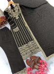 NEW ARRIVAL CHINON SILK EMBROIDERY SEQUENCE WORK WITH RIVET MOTI WORK TOP BOTTOM WITH DUPATTA FESTIVE WEAR WHOLESALE PRICE ETHNIC GARMENT (2)
