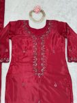 NEW ARRIVAL CHINON SILK THREAD WITH SEQUENCE WORK TOP PATIYALA WITH DUPATTA FESTIVE WEAR WHOLESALE PRICE ETHNIC GARMENT (3)