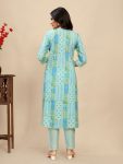 NEW ARRIVAL COTTON FLORAL BLOCK PRINTED TOP BOTTOM SET CASAUL WEAR WHOLESALE PRICE ETHNIC GARMENT (2)