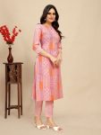 NEW ARRIVAL COTTON FLORAL BLOCK PRINTED TOP BOTTOM SET CASUAL WEAR WHOLESALE PRICE ETHNIC GARMENT (4)
