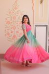 NEW ARRIVAL CRUSH BEADS EMBROIDERY DIGITAL PRINTED WORK ONLY ALIA CUT GOWN PARTY WEAR WHOLESALE PRICE ETHNIC GARMENT (15)