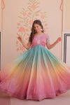 NEW ARRIVAL CRUSH BEADS EMBROIDERY DIGITAL PRINTED WORK ONLY ALIA CUT GOWN PARTY WEAR WHOLESALE PRICE ETHNIC GARMENT (12)