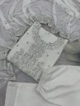 NEW ARRIVAL GEORGETTE EMBROIDERY AND SEQUENCE WORK TOP BOTTOM WITH DUPATTA FESTIVE WEAR WHOLESALE PRICE ETHNIC GARMENT (3)