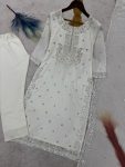 NEW ARRIVAL GEORGETTE EMBROIDERY AND SEQUENCE WORK TOP BOTTOM WITH DUPATTA FESTIVE WEAR WHOLESALE PRICE ETHNIC GARMENT (3)