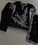 NEW ARRIVAL GEORGETTE EMBROIDERY CHAIN WORK TOP BOTTOM WITH DUPATTA FESTIVE WEAR WHOLESALE PRICE ETHNIC GARMENT (3)