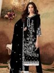 NEW ARRIVAL GEORGETTE EMBROIDERY CHAIN WORK TOP BOTTOM WITH DUPATTA BLACK