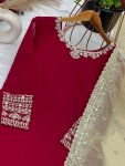 NEW ARRIVAL GEORGETTE EMBROIDERY SEQUENCE WORK TOP SHARARA WITH DUPATTA FESTIVE WEAR WHOLESALE PRICE ETHNIC GARMENT (4)