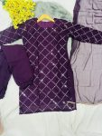NEW ARRIVAL GEORGETTE EMBROIDERY WORK TOP SHARARA WITH DUPATTA FESTIVE WEAR WHOLESALE PRICE ETHNIC GARMENT (3)