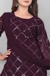 NEW ARRIVAL GEORGETTE EMBROIDERY WORK TOP SHARARA WITH DUPATTA FESTIVE WEAR WHOLESALE PRICE ETHNIC GARMENT (3)
