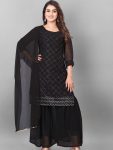 NEW ARRIVAL GEORGETTE EMBROIDERY WORK TOP SHARARA WITH DUPATTA FESTIVE WEAR WHOLESALE PRICE ETHNIC GARMENT (8)