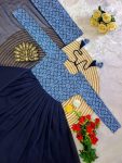 NEW ARRIVAL GEORGETTE WITH DIGITAL DAMAN PRINT WORK ANARKALI GOWN WITH DUPATTA FESTIVE WEAR WHOLESALE PRICE ETHNIC GARMENT (4)