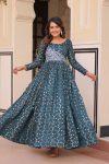 NEW ARRIVAL JACQUARD WEAVING POSITION PRINTED ONLY GOWN PARTY WEAR WHOLESALE PRICE ETHNIC GARMENT (3)
