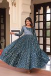 NEW ARRIVAL JACQUARD WEAVING POSITION PRINTED ONLY GOWN PARTY WEAR WHOLESALE PRICE ETHNIC GARMENT (3)