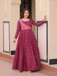 NEW ARRIVAL JACQUARD WEAVING POSITION PRINTED ONLY GOWN PINK