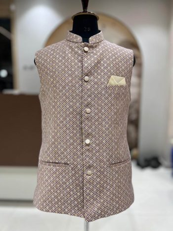 NEW ARRIVAL JACQUARD WITH WEAVING WORK MEN'S KOTI CHIKU