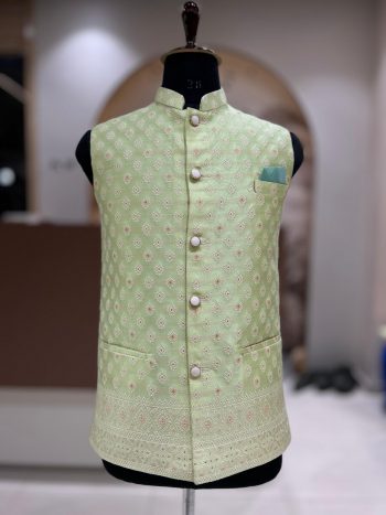 NEW ARRIVAL JACQUARD WITH WEAVING WORK MEN'S KOTI PISTA