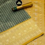 NEW ARRIVAL LICHI SILK ZARI WEAVING WORK SAREE WITH UNSTITCHED BLOUSE PARTY WEAR WHOLESALE PRICE ETHNIC GARMENT (4)