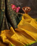 NEW ARRIVAL LICHI SILK ZARI WEAVING WORK SAREE WITH UNSTITCHED BLOUSE PARTY WEAR WHOLESALE PRICE ETHNIC GARMENT (4)