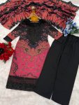 NEW ARRIVAL MUSLIN COTTON DIGITAL PRINT WITH EMBROIDERY SEQUENCE WITH PATCH WORK TOP BOTTOM WITH DUPATTA FESTIVE WEAR WHOLESALE PRICE ETHNIC GARMENT (4)