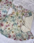 NEW ARRIVAL ORGANZA FLORAL PRINTED ANARKALI GOWN BOTTOM WITH DUPATTA PARTY WEAR WHOLESALE PRICE ETHNIC GARMENT (2)