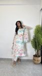 NEW ARRIVAL ORGANZA FLORAL PRINTED ANARKALI GOWN BOTTOM WITH DUPATTA PARTY WEAR WHOLESALE PRICE ETHNIC GARMENT (2)