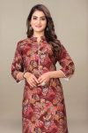 NEW ARRIVAL ORGANZA FLOWERS PRINTED KURTI CASUAL WEAR WHOLESALE PRICE ETHNIC GARMENT (4)