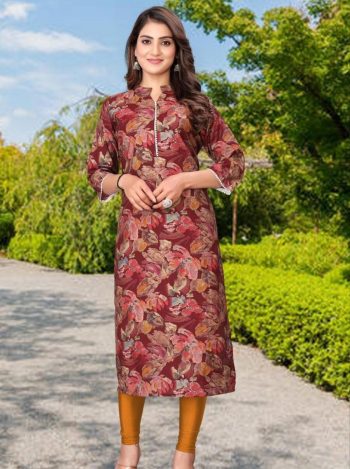 NEW ARRIVAL ORGANZA FLOWERS PRINTED KURTI MULTI
