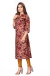 NEW ARRIVAL ORGANZA FLOWERS PRINTED KURTI CASUAL WEAR WHOLESALE PRICE ETHNIC GARMENT (4)