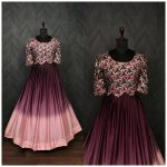 NEW ARRIVAL PADDING CHINON PRINTED GOWN FESTIVE WEAR WHOLESLAE PRICE ETHNIC GARMENT (1)