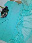 NEW ARRIVAL PURE COTTON EMBROIDERY WORK TOP BOTTOM WITH DUPATTA FESTIVE WEAR WHOLESALE PRICE ETHNIC GARMENT (9)
