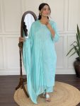 NEW ARRIVAL PURE COTTON EMBROIDERY WORK TOP BOTTOM WITH DUPATTA FESTIVE WEAR WHOLESALE PRICE ETHNIC GARMENT (9)