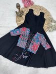 NEW ARRIVAL PV SILK PLAIN ONE PIECE WITH ZIG ZAG BACK SIDE WORKED JACKET PARTY WEAR WHOLESALE PRICE ETHNIC GARMENT (4)