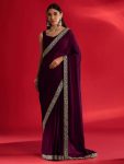 NEW ARRIVAL RANGOLI SILK EMBROIDERY LACE WORK SAREE WITH UNSTITCHED BLOUSE PARTY WEAR WHOLESALE PRICE ETHNIC GARMENT (2)